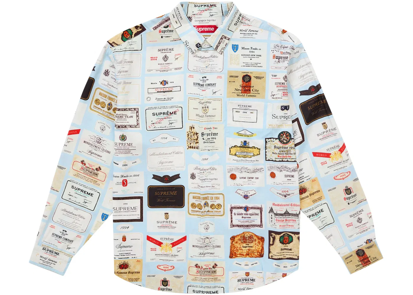 Мужская рубашка Supreme Shirt, Light Blue