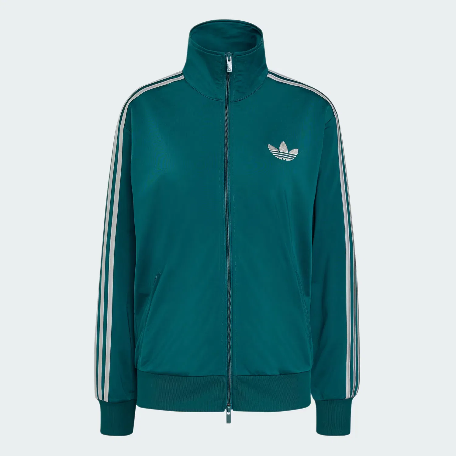 Женская спортивная куртка свободного кроя Firebird Track Top Loose Adidas Originals, насыщенный зеленый/серый — фото 4