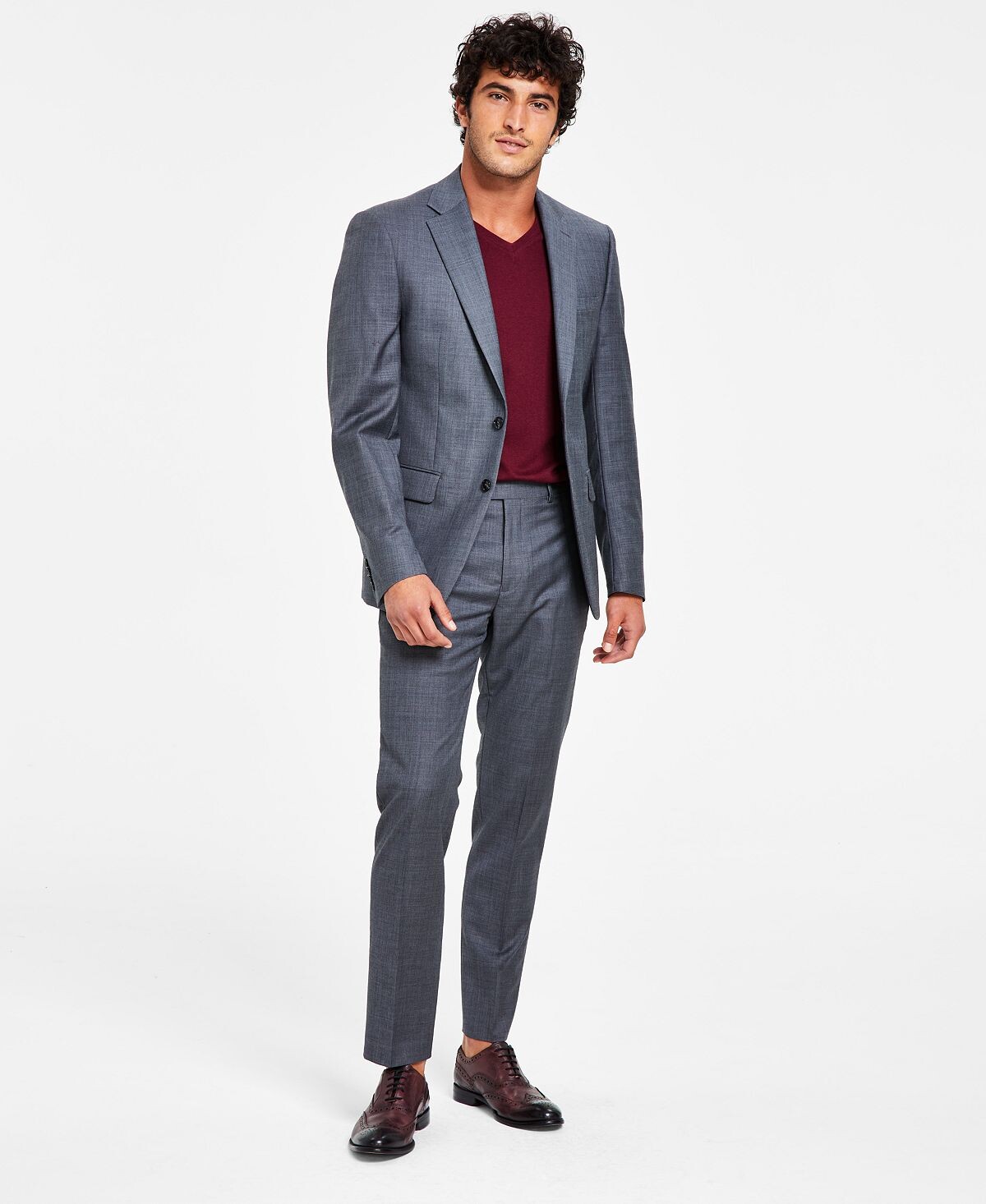 Мужской костюм x-fit slim-fit stretch Calvin Klein, светло-синий — фото 4