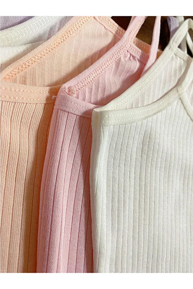 Детский комплект для девочек хлопковый топ и боксеры Formo, Beige — фото 2