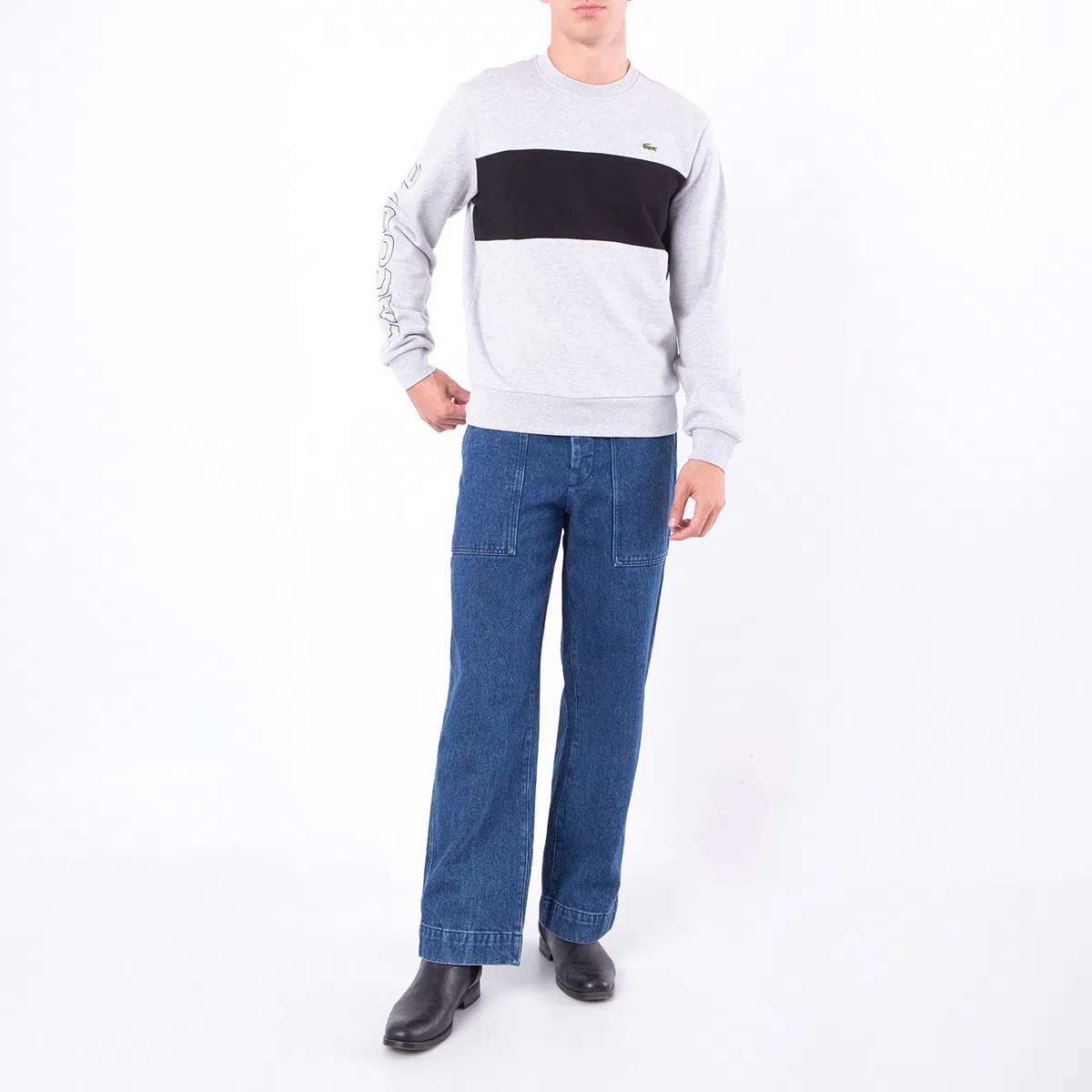 Свитшот мужской с цветовым блоком Colorblock Classic-Fit Lacoste, Multicolor — фото 4