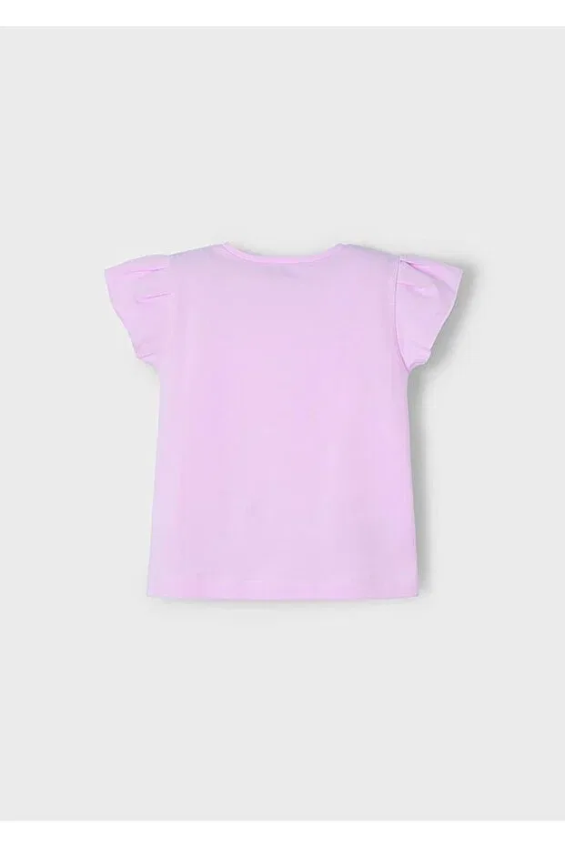 Детская футболка для девочек с принтом Summer Girl's Printed T-Shirt Mayoral, Pink — фото 3