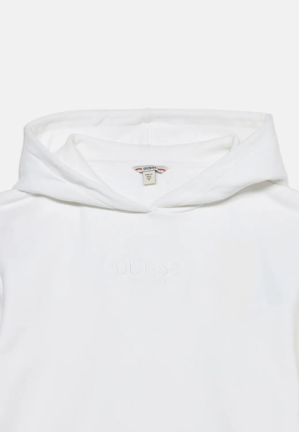 Толстовка с капюшоном, спортивная, унисекс - худи Guess, Pure White — фото 3