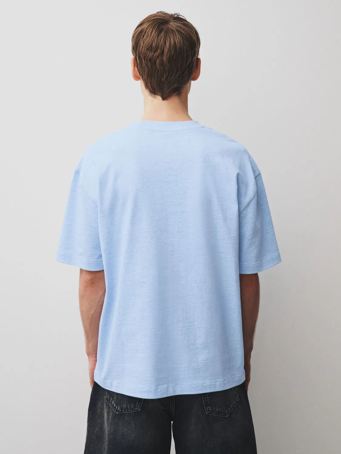 Футболка Relaxed Fit Heavyweight Ice Blue Marl Next — фото 4