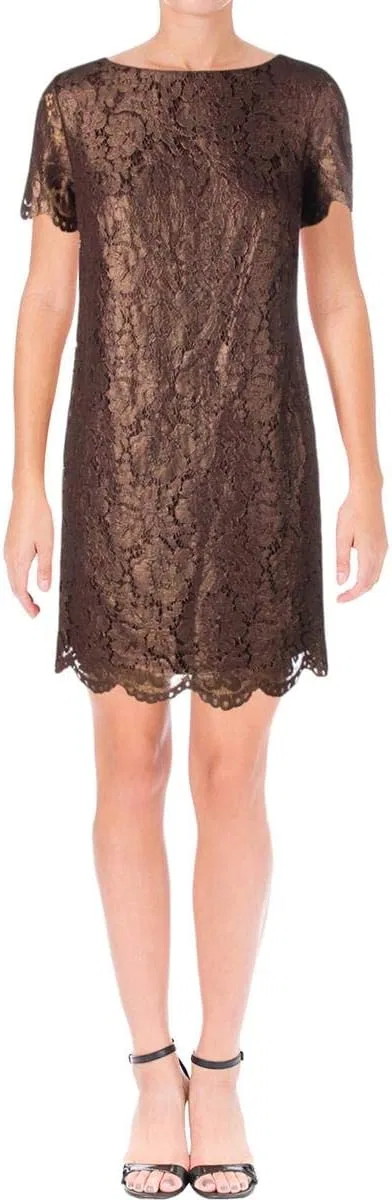Женское асимметричное платье с кружевом Ralph Lauren, Brown