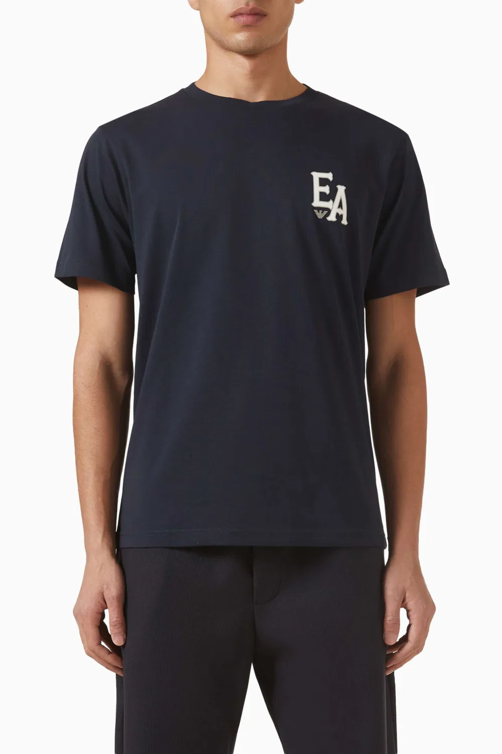 Футболка с коротким рукавом Peace Logo Emporio Armani, синий