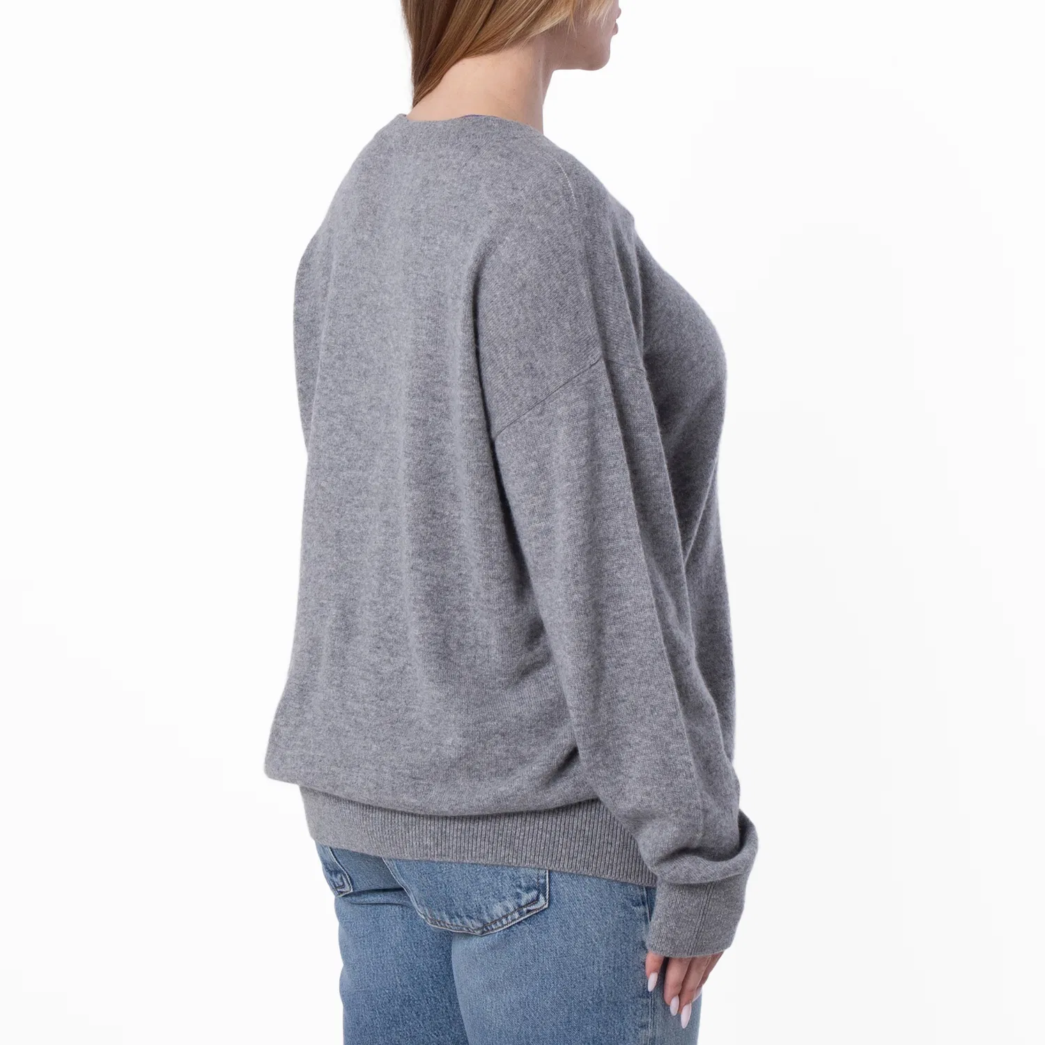 Свитер из кашемира EKD Burberry, Light Grey Melange — фото 4