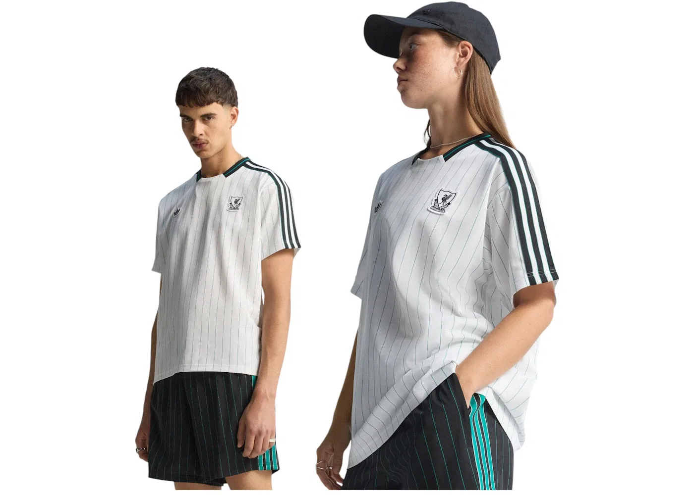 Мужская футболка с длинным рукавом Adidas Liverpool FC Terrace Icons Jersey, White Sea Green