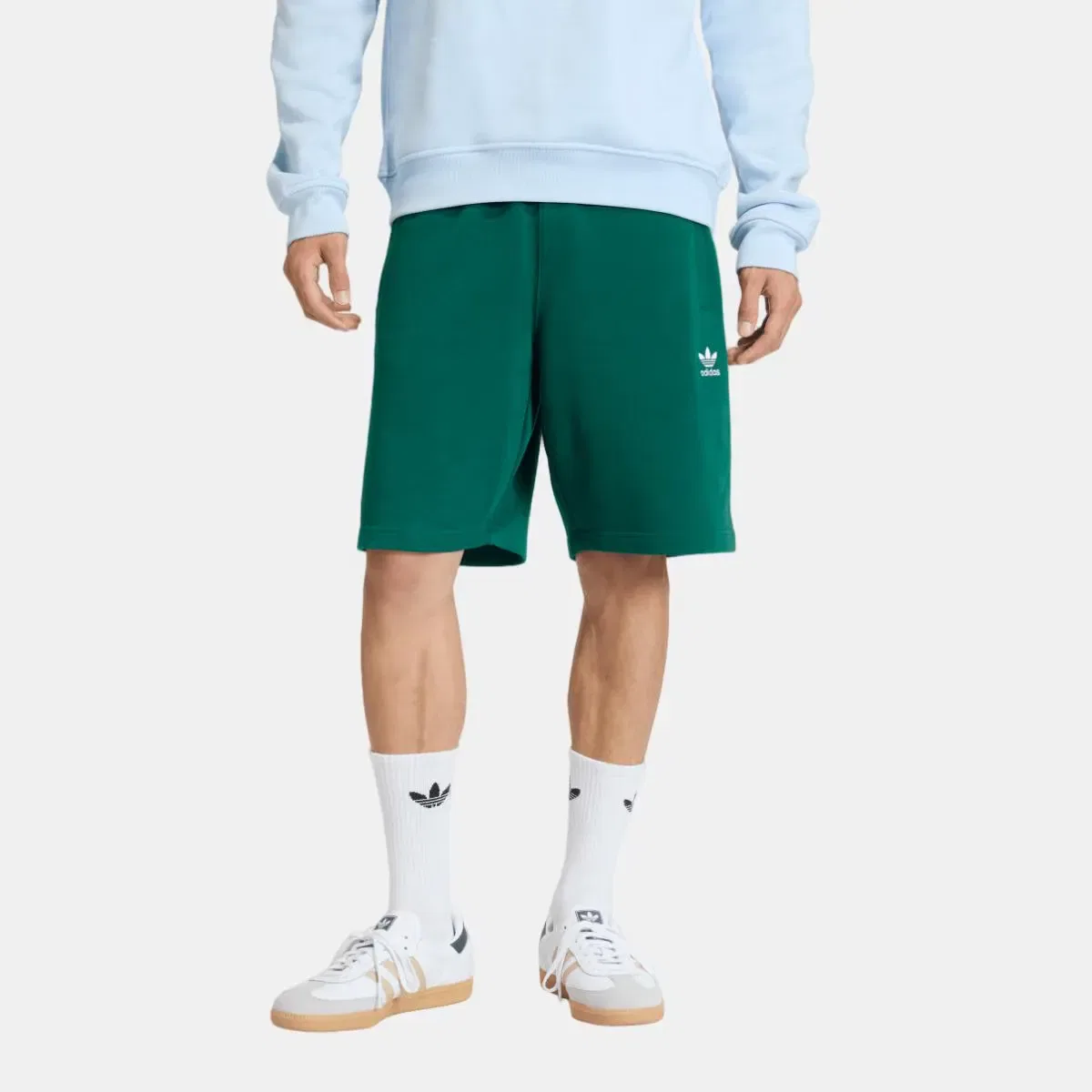 Мужские спортивные шорты из футера Trefoil Essentials adidas, Verde