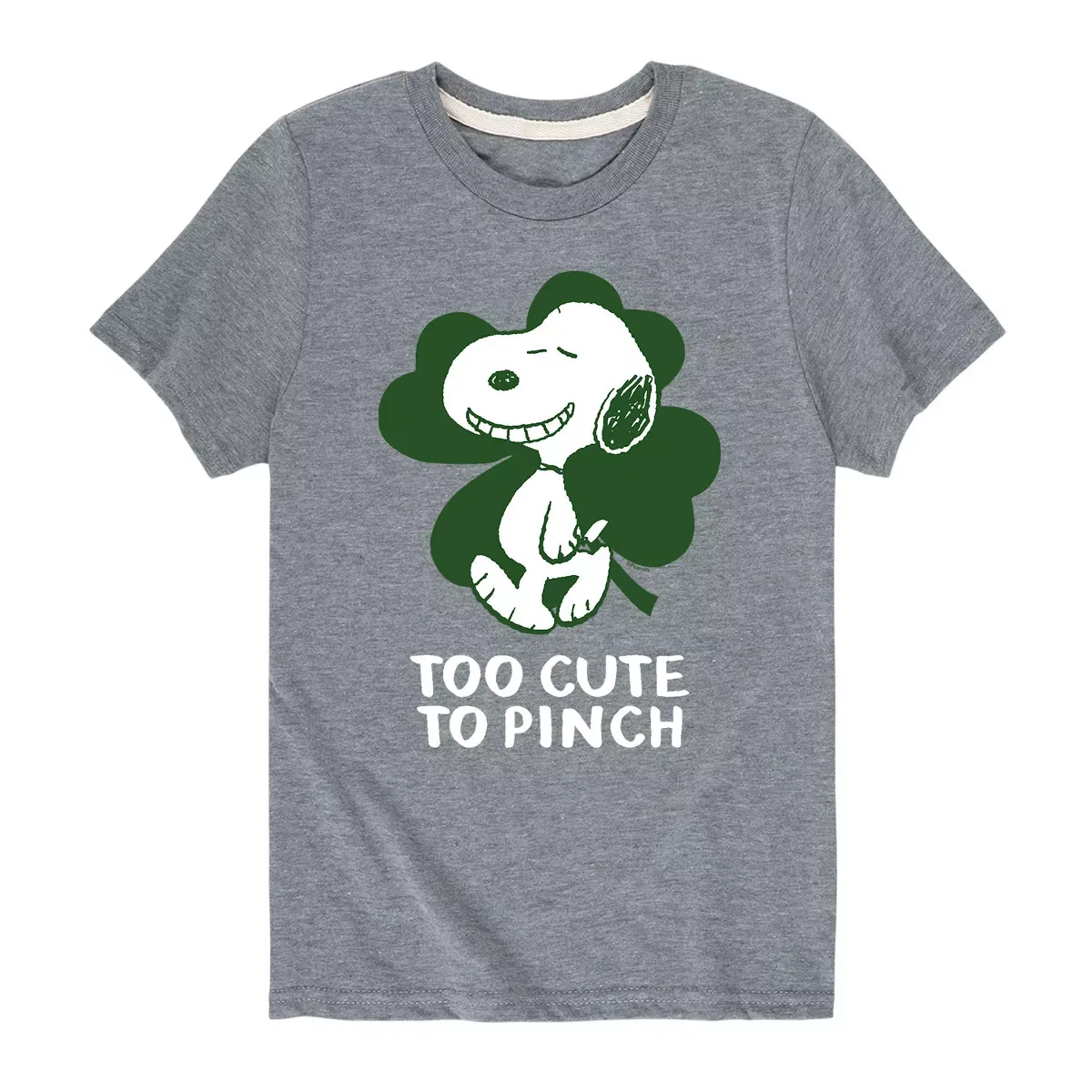 Детская футболка с коротким рукавом с принтом Too Cute To Pinch Peanuts, Heather Grey