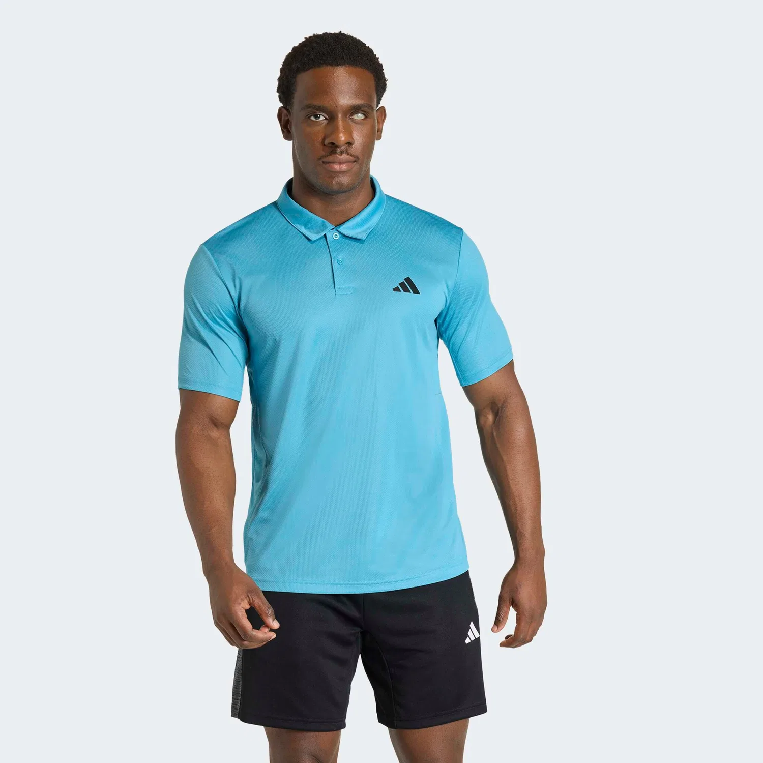 Мужское поло с влагоотводящей технологией Adidas Performance, Preloved Blue — фото 2