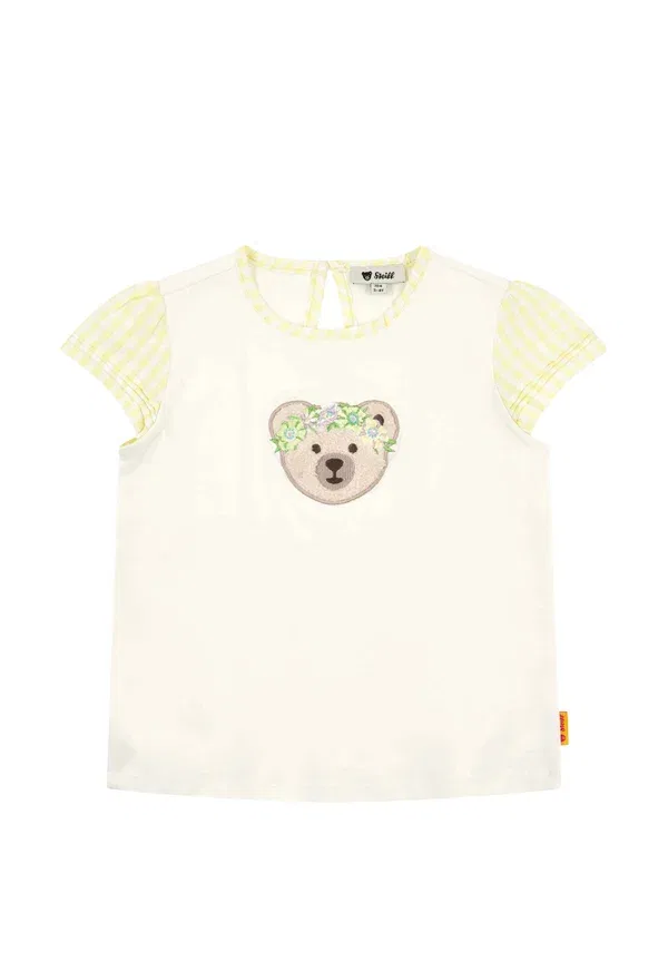 Футболка с коротким рукавом, хлопок, Aloha Print T-shirt, Steiff, Cloud Dancer