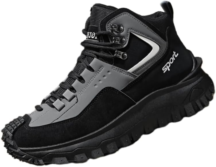 

Мужские походные кроссовки - противоскользящие и износостойкие для прогулок на природе и в городе Hoalox, серый