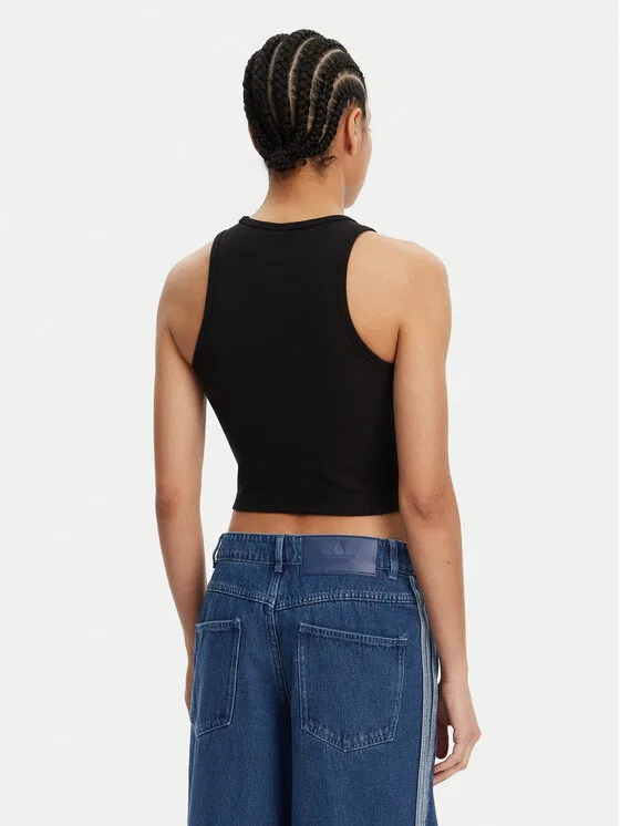 Топ slim fit Essentials Adidas, черный — фото 3