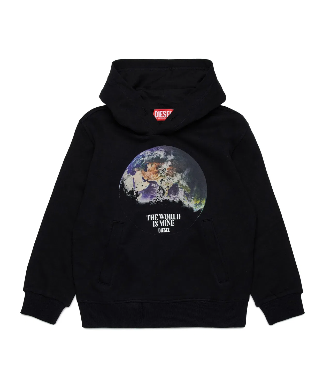 Детский худи с графическим принтом DIESEL KIDS, Black