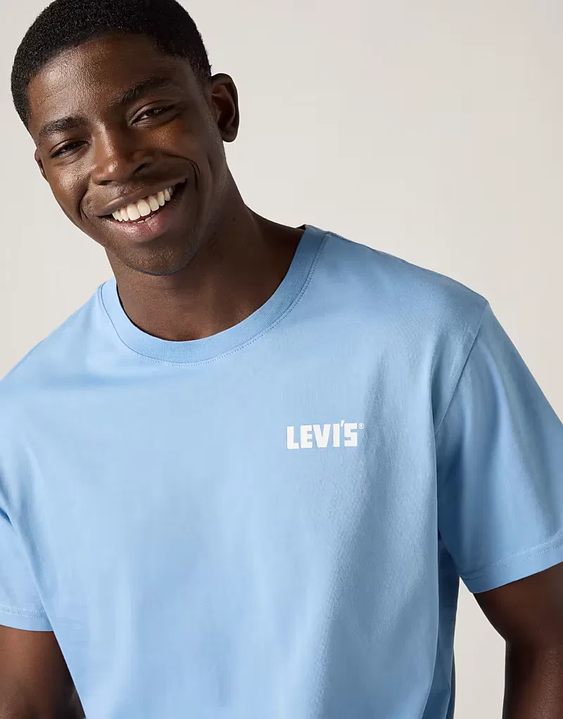 Футболка удобная хлопковая Levi's, светло-голубой — фото 2
