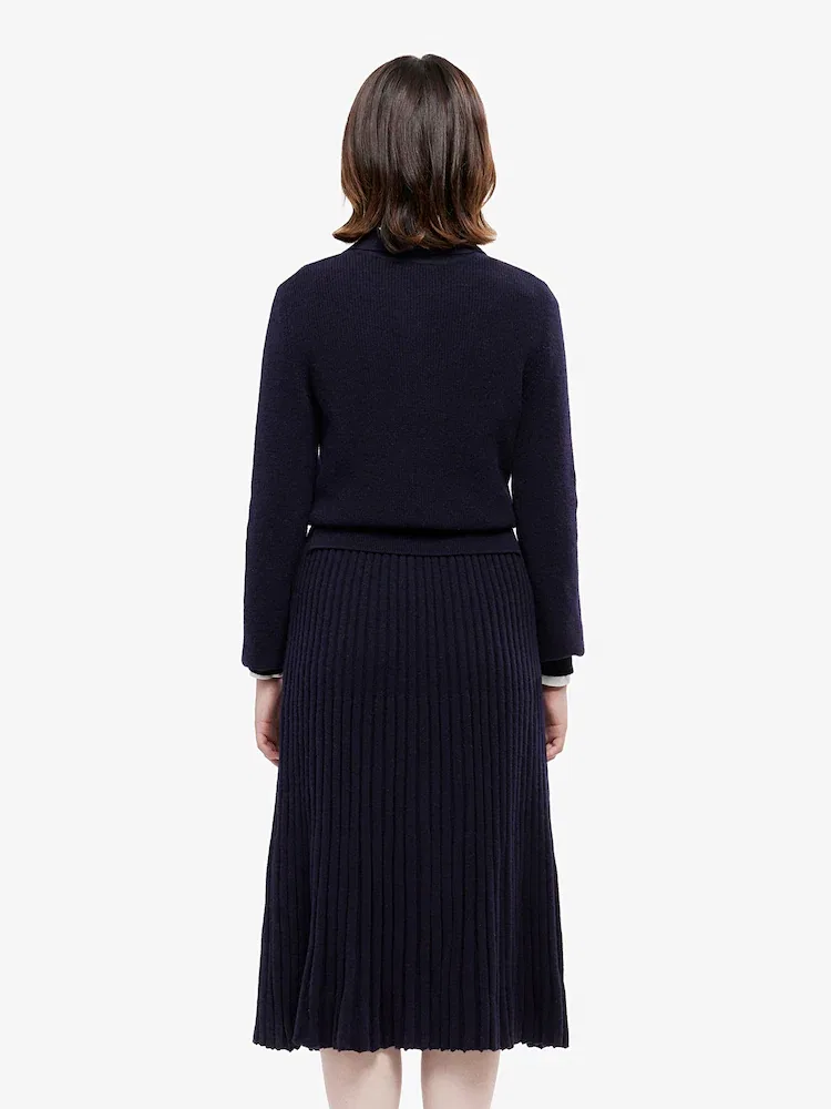 Платье миди LACOSTE с расклешенным силуэтом, Black — фото 3