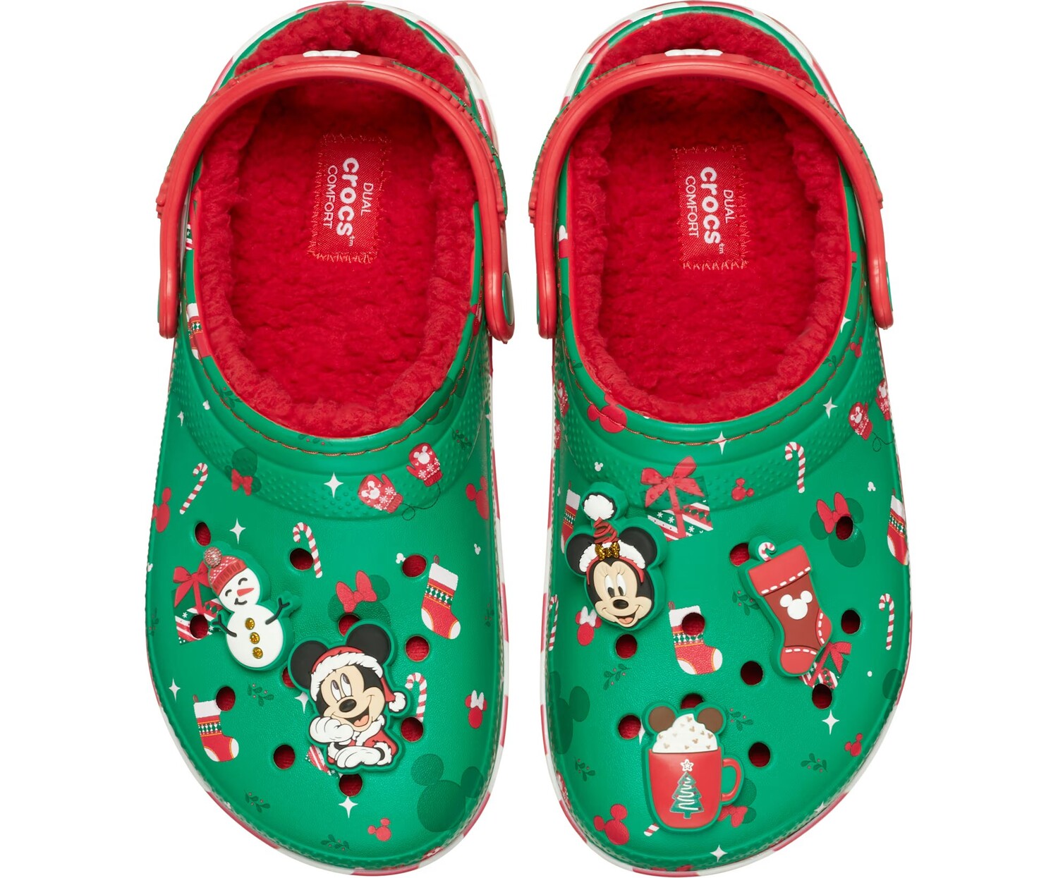 

Сабо Crocs Classic Clog x Disney Mickey Holiday, зеленый/красный