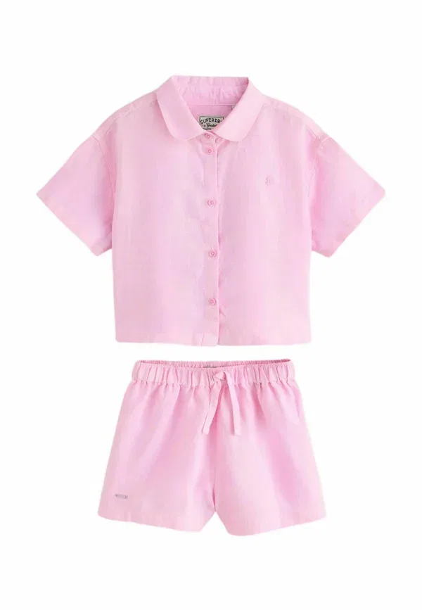Комплект из топа и шорт, свободный крой, Regular fit - top & short set, Superdry & Co, pink, розовый — фото 4