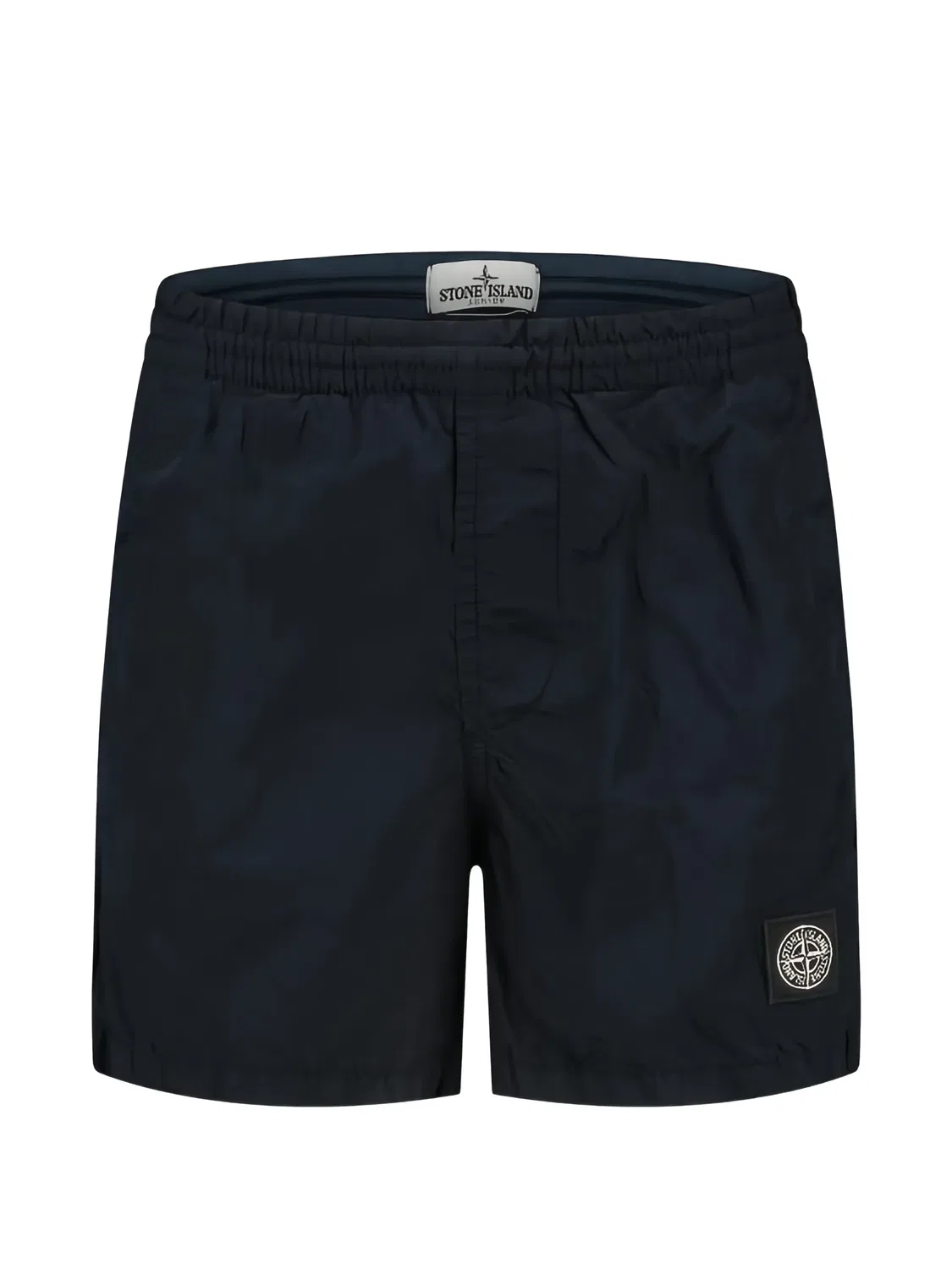 Шорты с логотипом на заднем кармане Stone Island, темно-синий