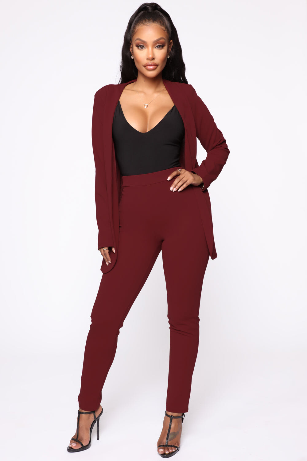 

Блейзер Fashion Nova ST1551, бордовый