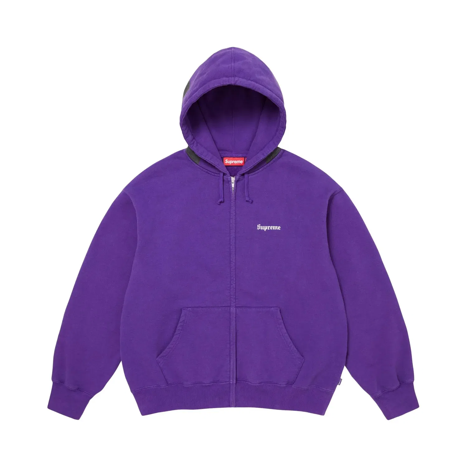 Худи на молнии Supreme Paris Is Burning Zip Up Hooded Sweatshirt, фиолетовый