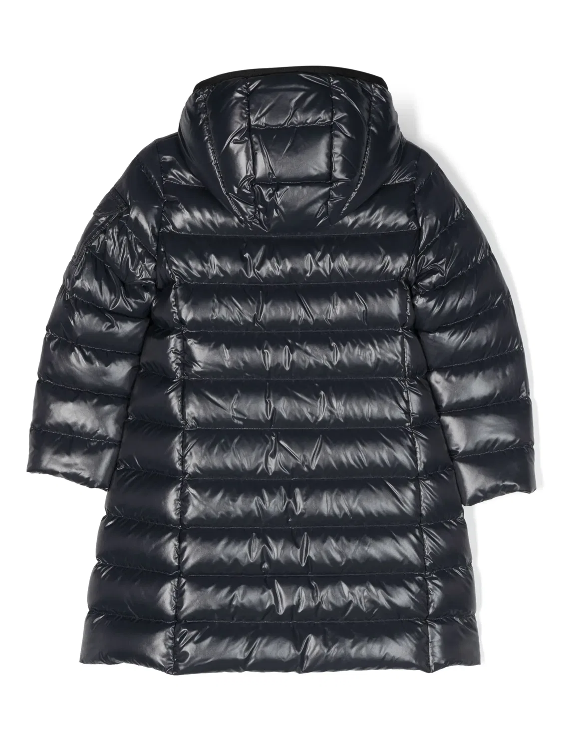 Удлиненное пуховое пальто Moncler, темно-синий — фото 2