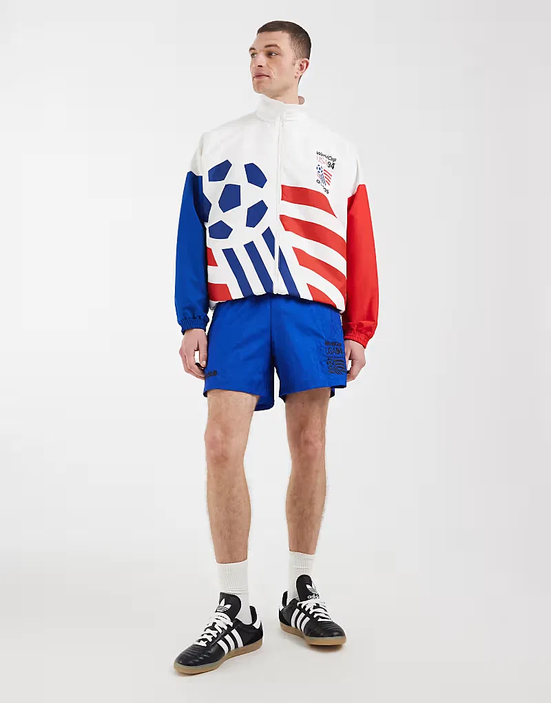 Куртка спортивная US 94 Adidas Originals, белый/красный/синий — фото 2