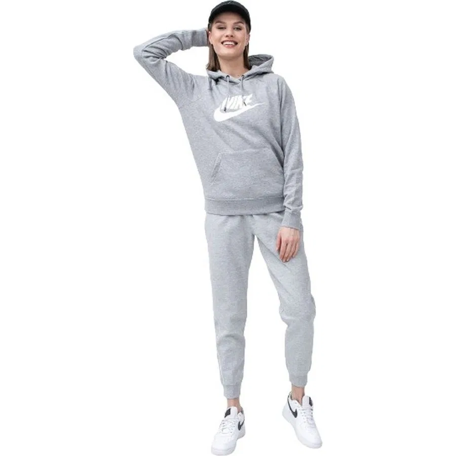 Женский свитшот с капюшоном Sportswear Essential Nike, Серый — фото 3