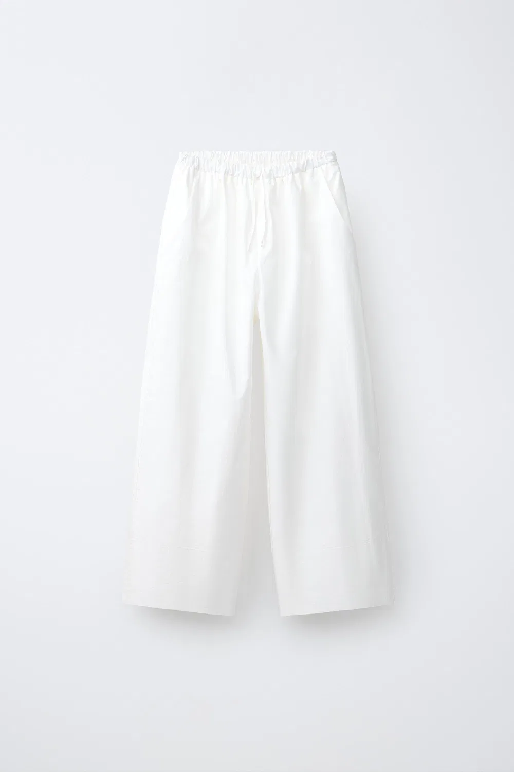 Брюки из поплина с воздушными шарами ZARA, White