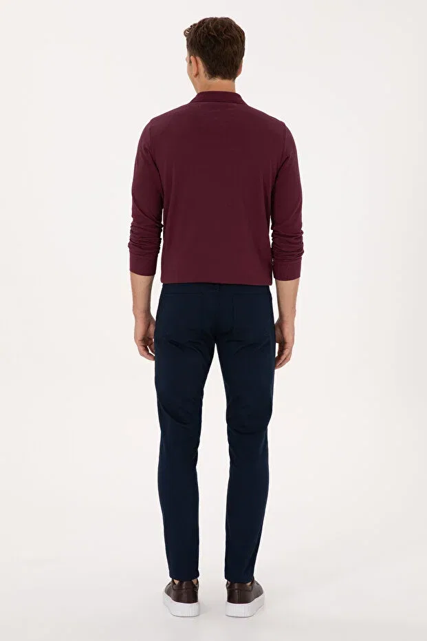 Мужские брюки-чинос из текстиля U.S. Polo Assn., Navy Blue — фото 4