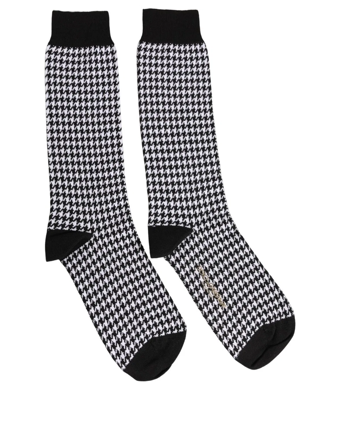 Женские носки с узором гусиная лапка Mid Calf Dolce & Gabbana, Black and White — фото 3