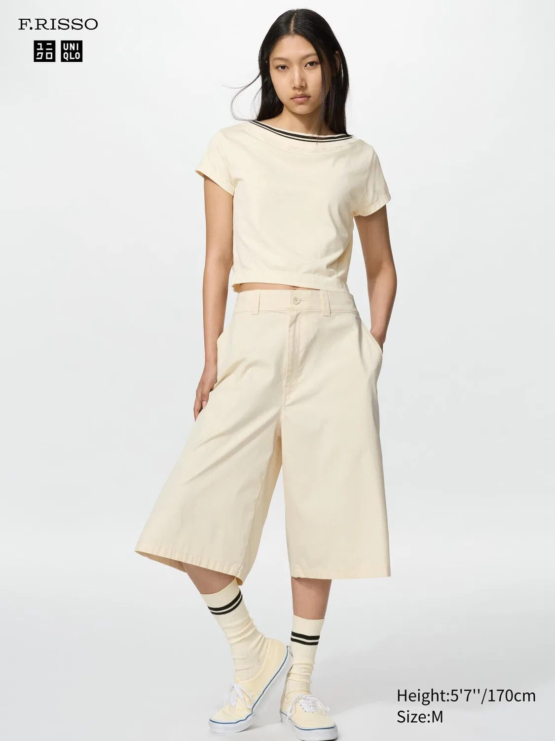 Шорты Uniqlo, широкие, коричневые — фото 3