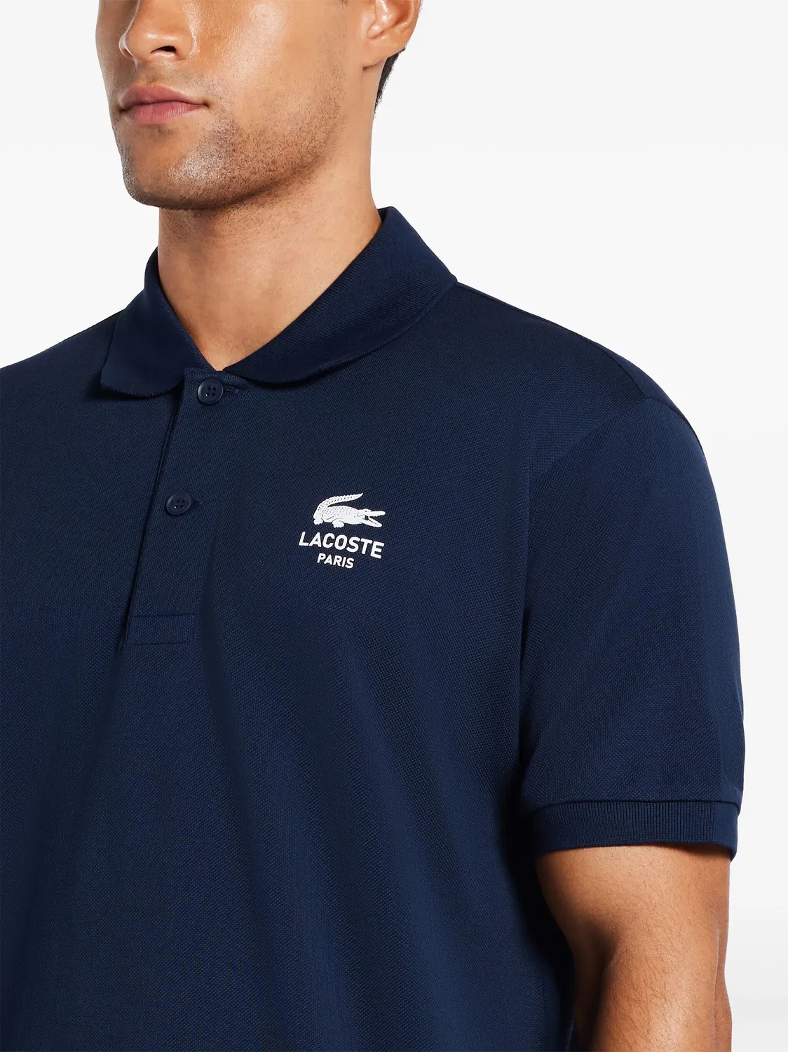 Поло с принтом Lacoste, синий — фото 2