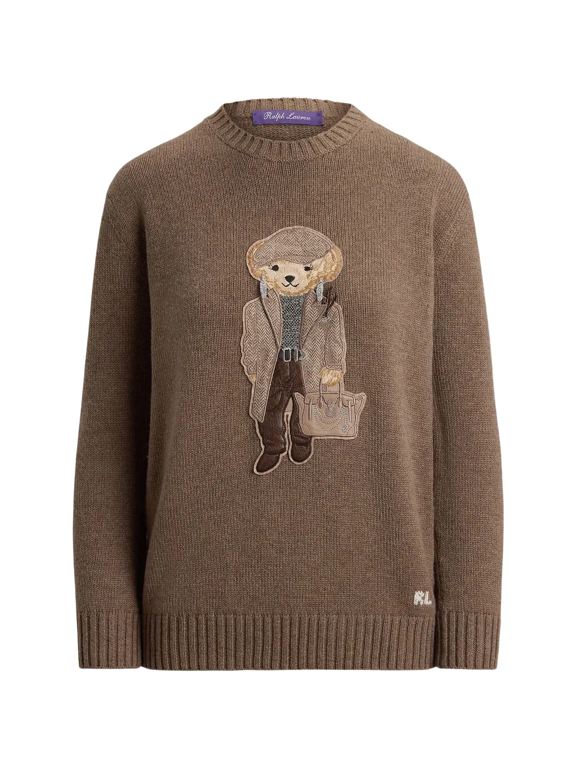 Свитер Polo Bear вязки интарсия Polo Ralph Lauren, коричневый