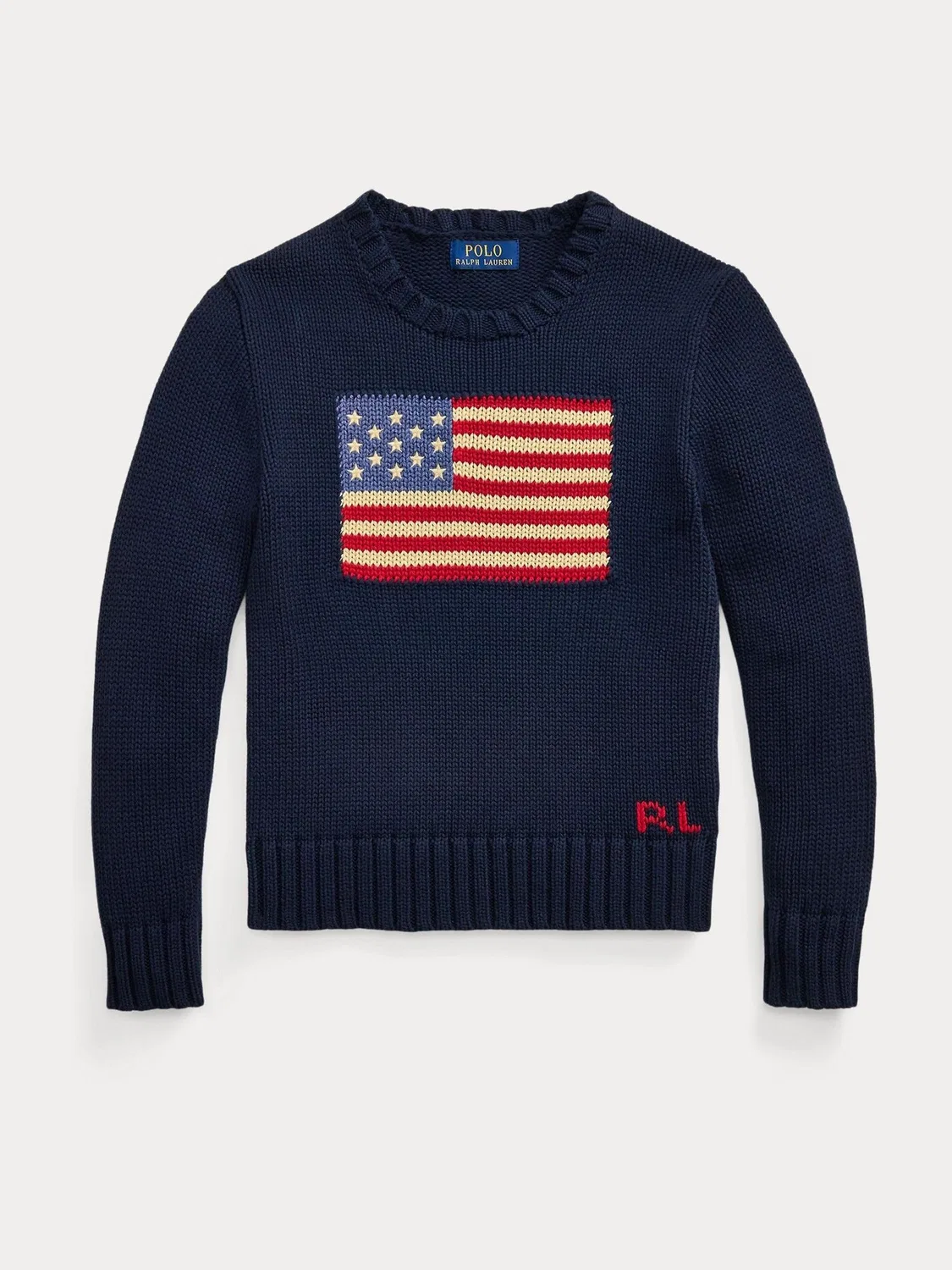 Джемпер с флагом Polo Ralph Lauren, синий — фото 4