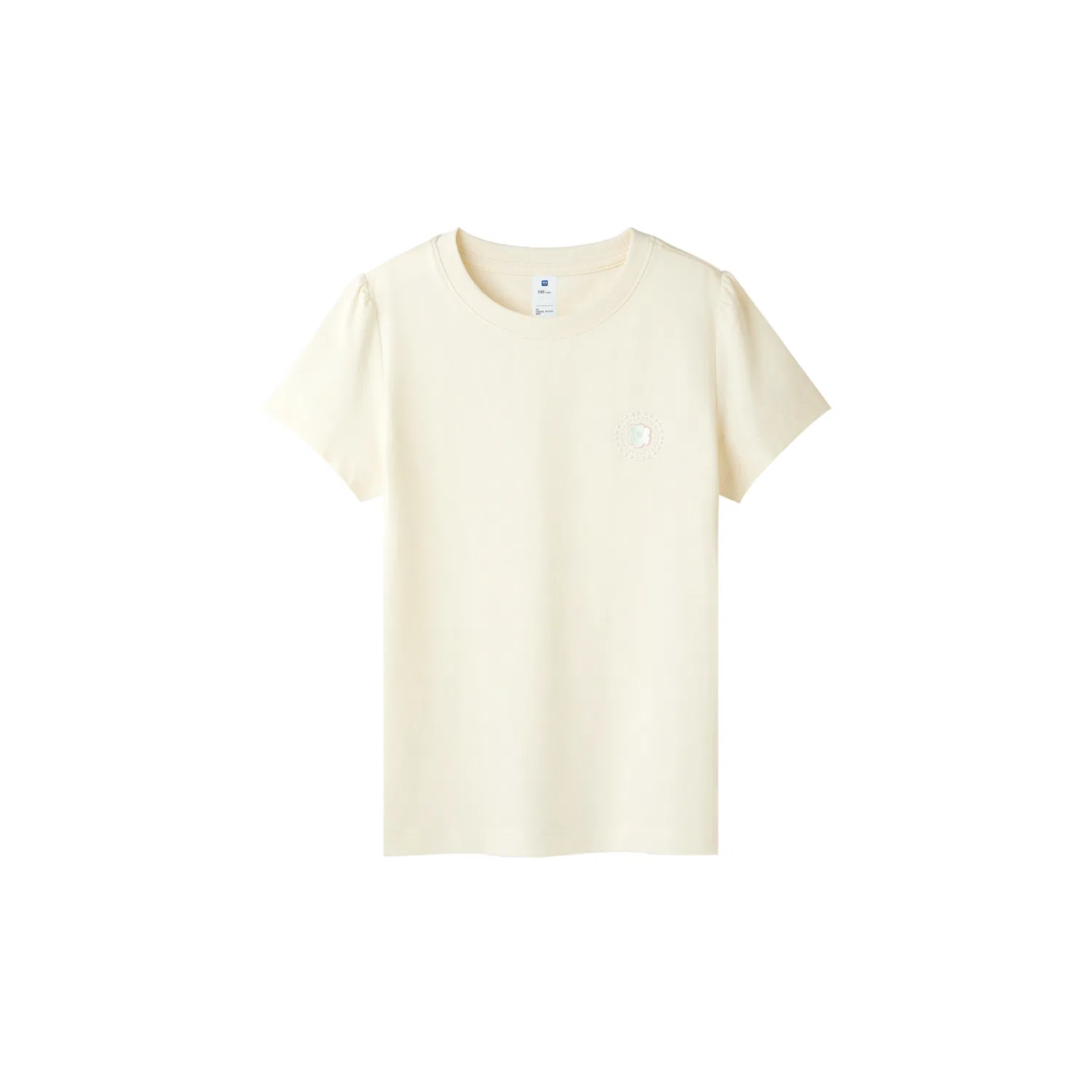Детская футболка с круглым вырезом и коротким рукавом HLA, Beige Apricot 03