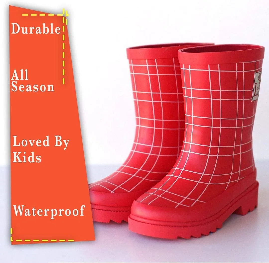Детские сапоги для девочек водонепроницаемые London Littles Fun London Littles, Inc., Red — фото 2