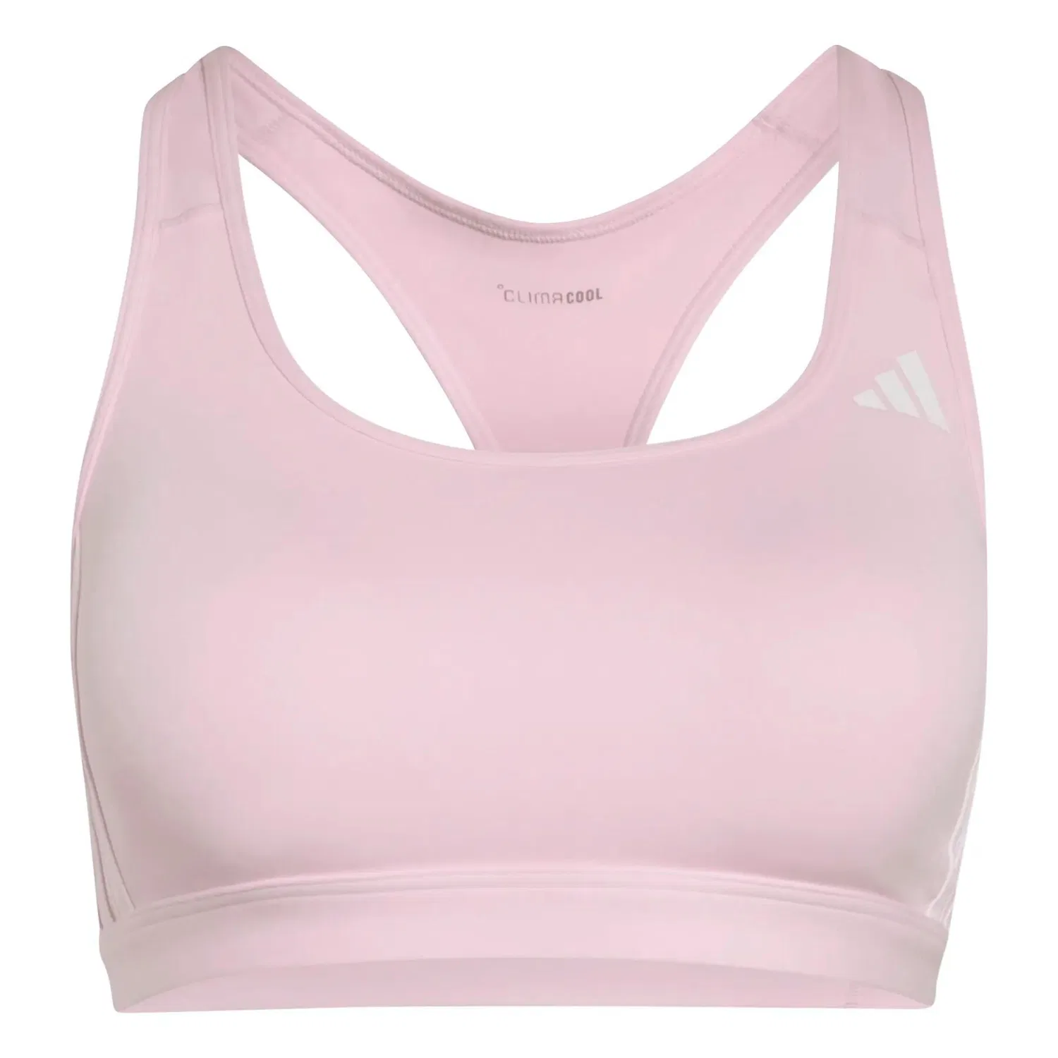 Женский спортивный бюстгальтер средней поддержки Optime Essentials 3-Stripes Adidas, Rosa Weiss