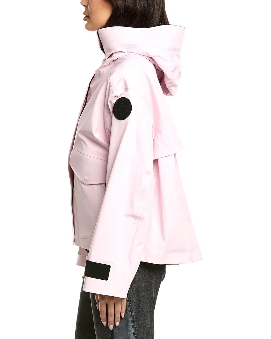 Женская дождевая куртка с капюшоном Canada Goose, розовый — фото 3