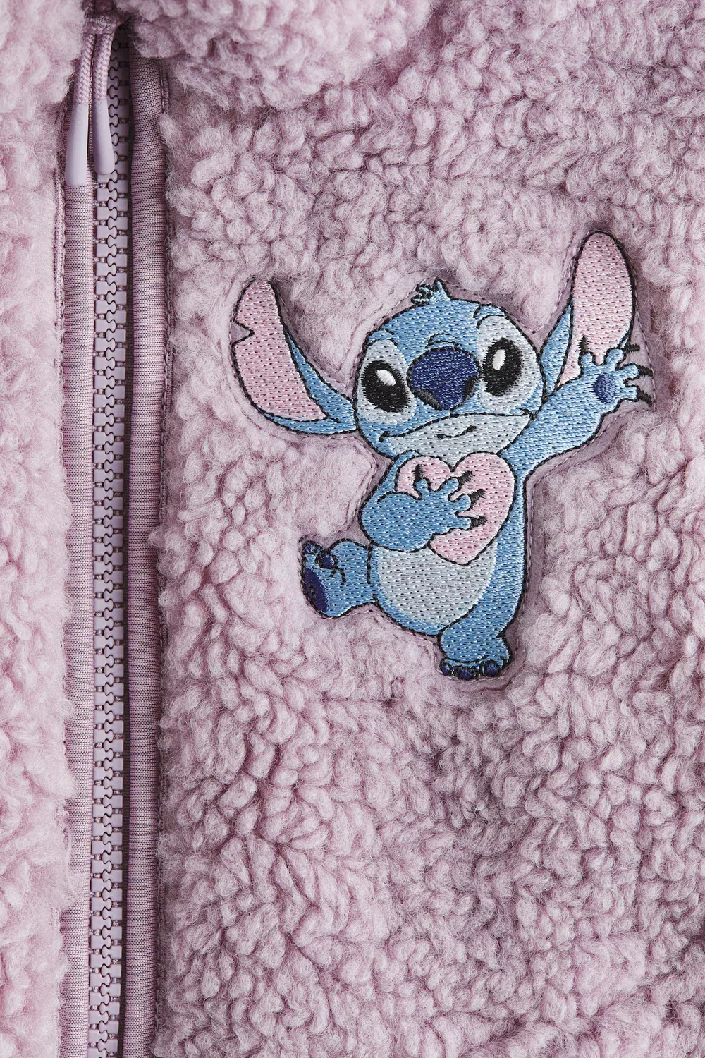 Жилет из плюшевого флиса с декоративным рисунком H&M, Helllila/Lilo & Stitch — фото 3