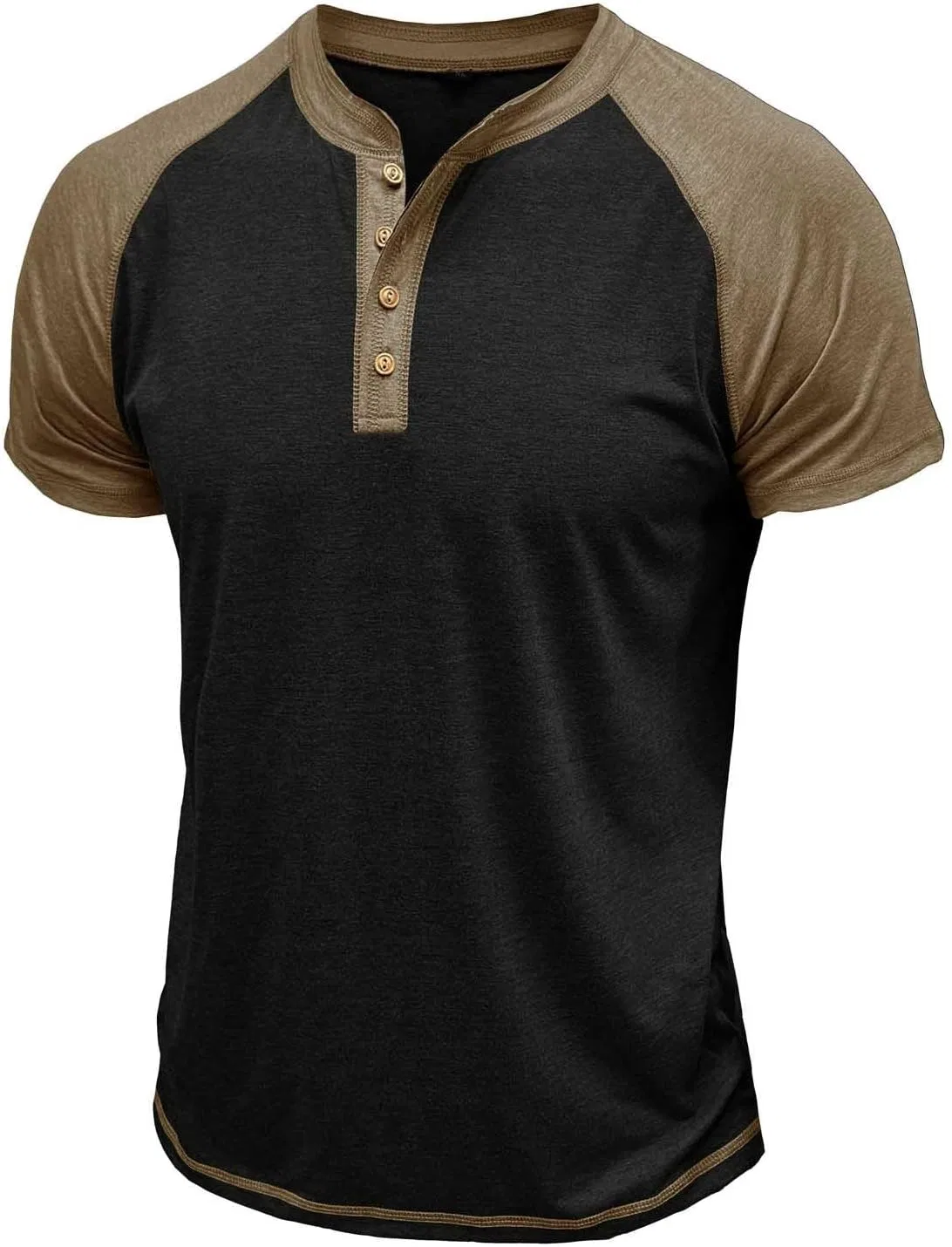 Мужская футболка классическая Regular Fit с круглым вырезом, Black — фото 4