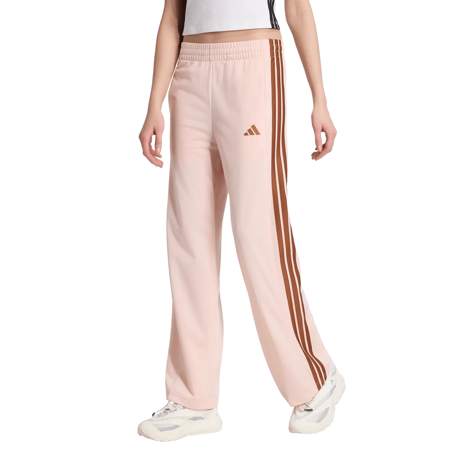 Женские спортивные штаны свободного кроя Adidas, цвет Rose Gold — фото 2
