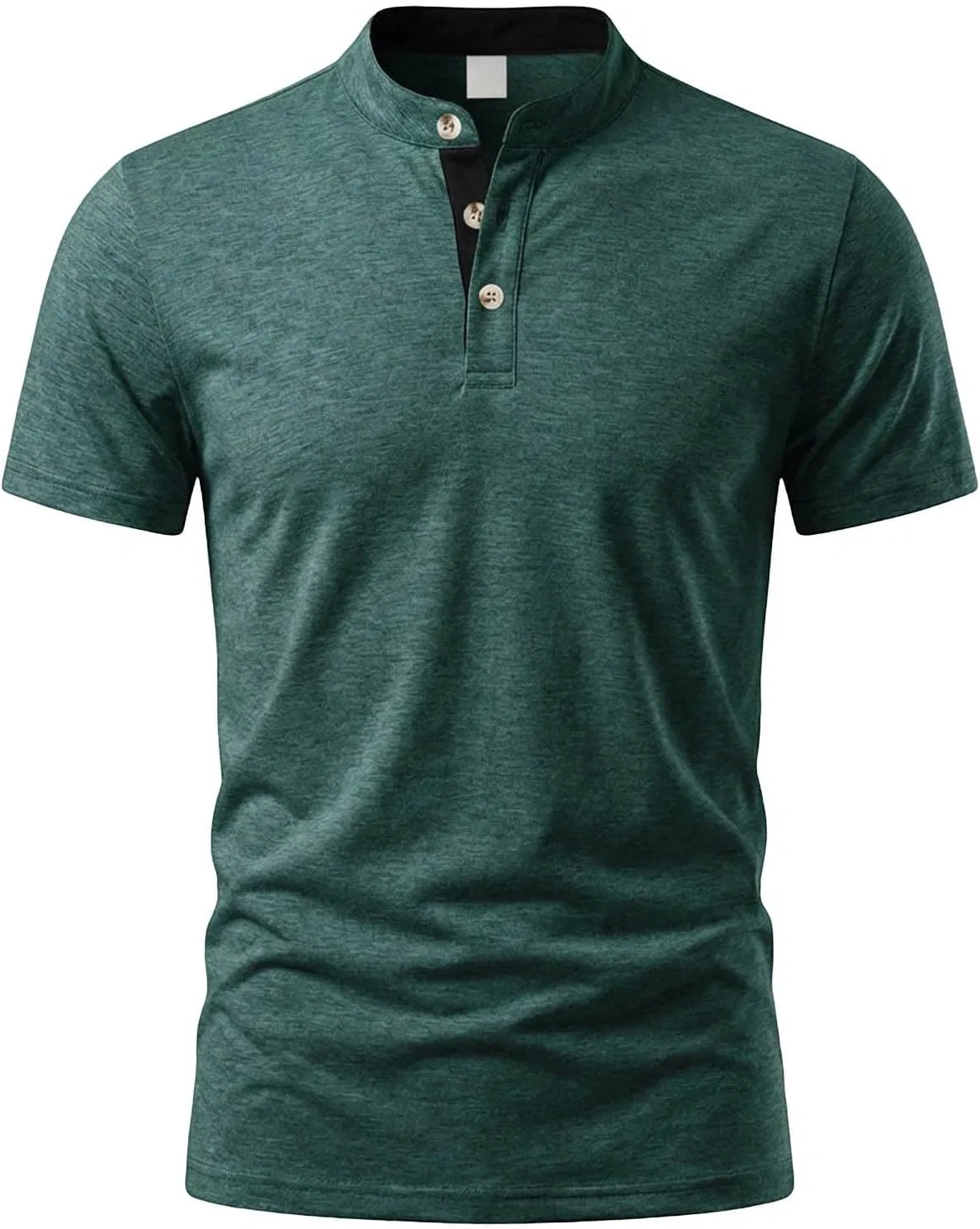 Мужская футболка с воротником короткий рукав Slim Fit, Green — фото 4