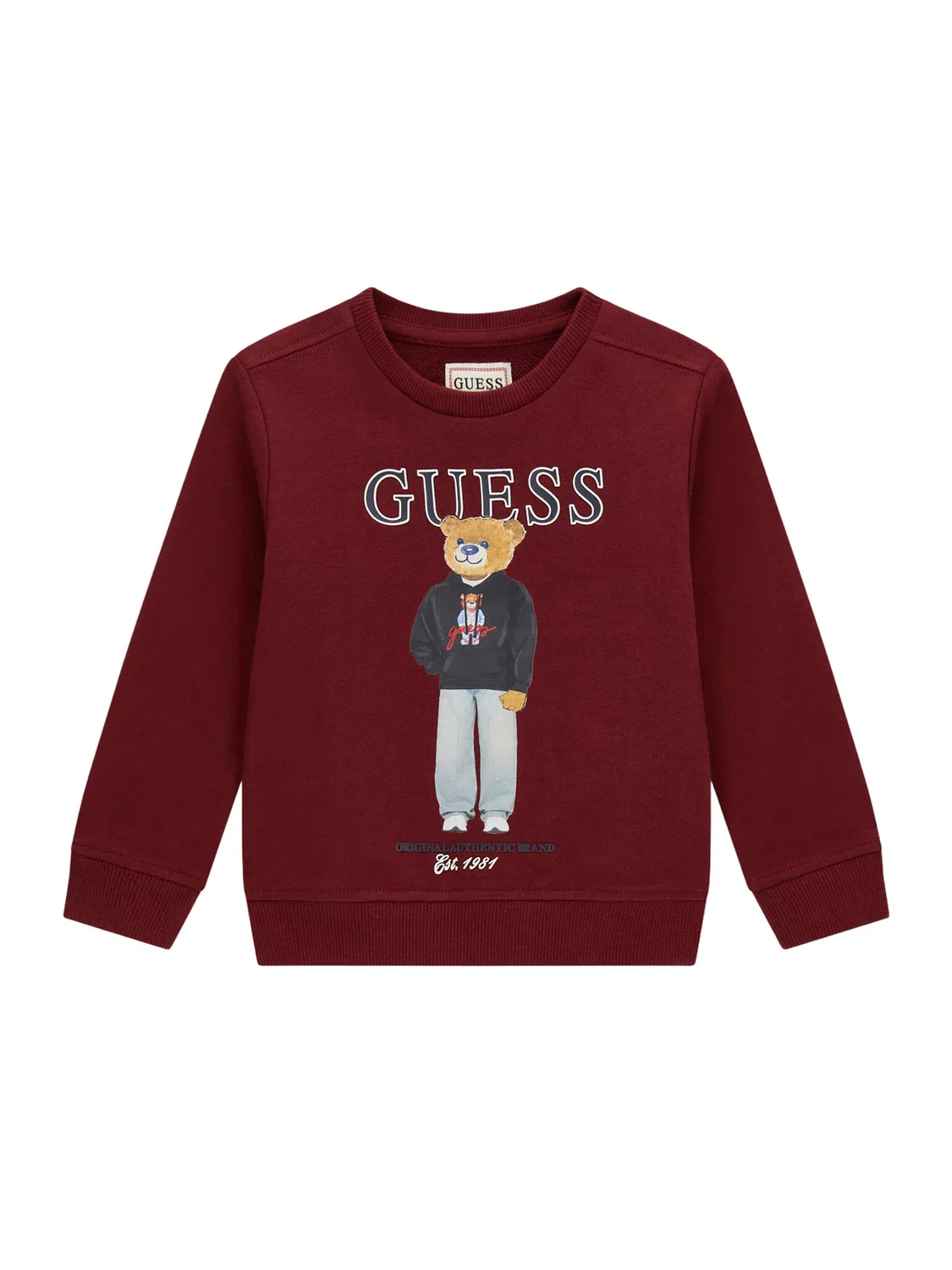 Толстовка стандартного кроя для мальчика Guess, темно-красный