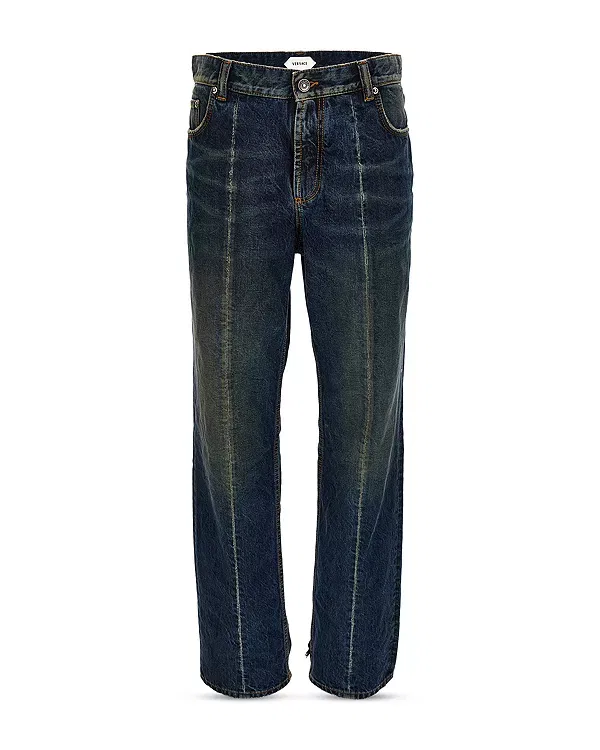 Женские джинсы с потертостями Versace, Dirty Blue