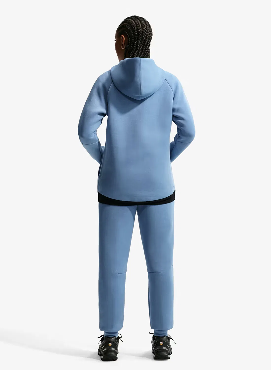 Леггинсы из футера Tech Fleece с завышенной посадкой Nike, синий — фото 2