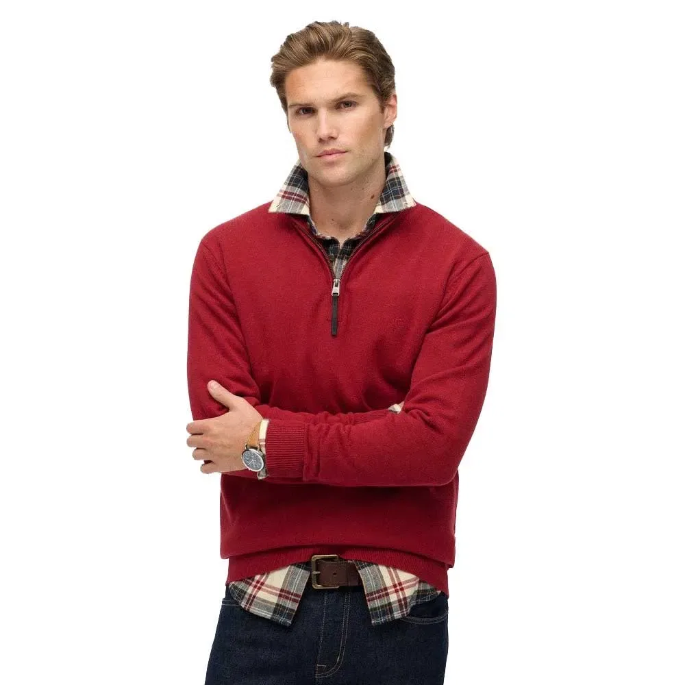 Свитер полузастежка Superdry Essentials Superdry, красный