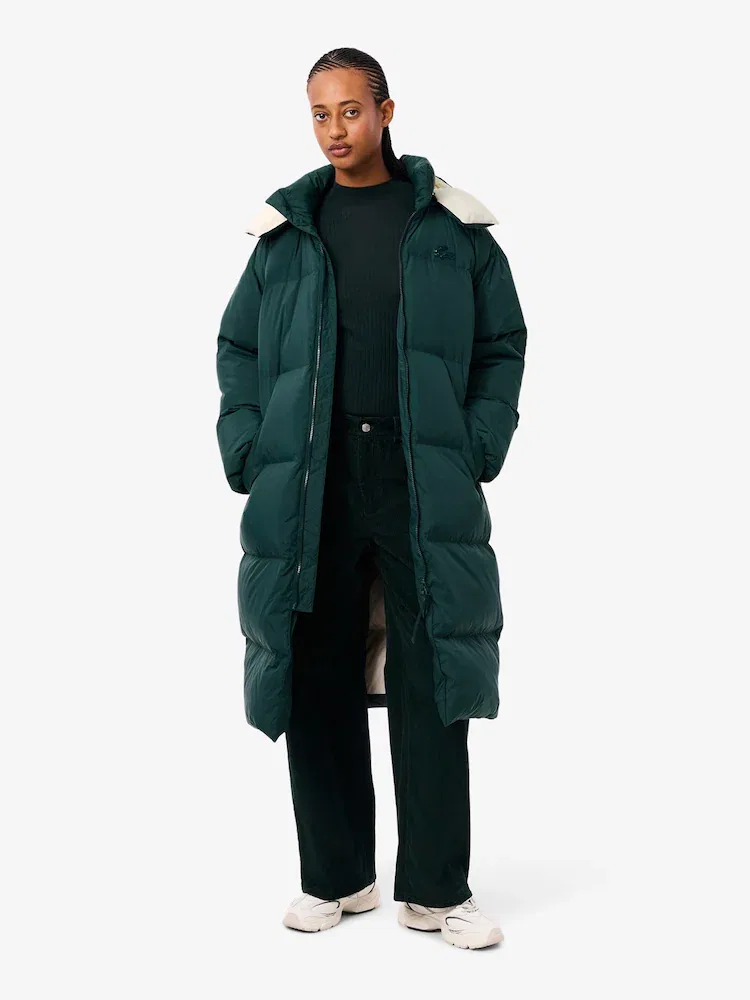Пуховик LACOSTE Black с капюшоном