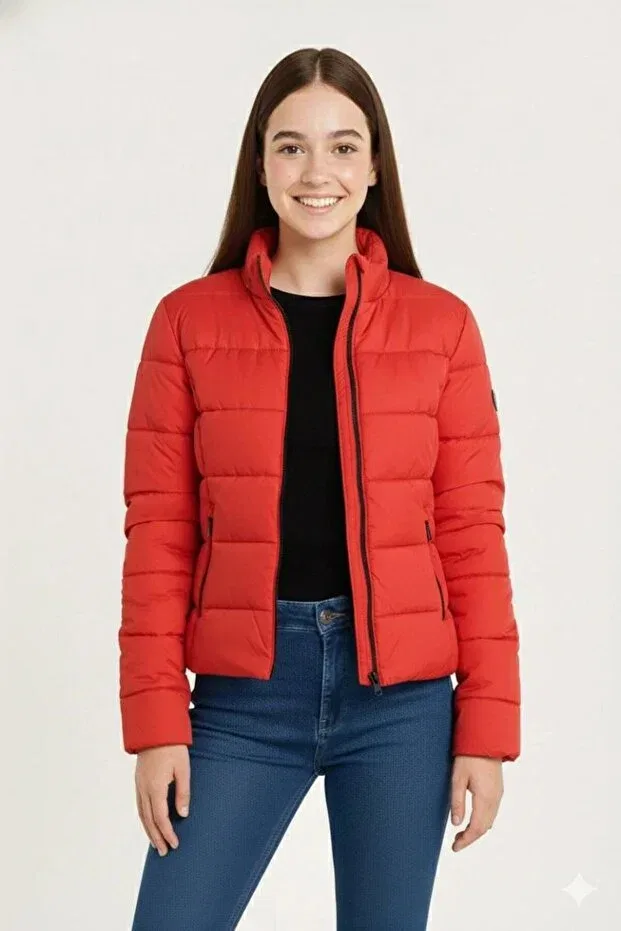 Детское пальто для девочек с принтом Velmorafashion, Red — фото 3